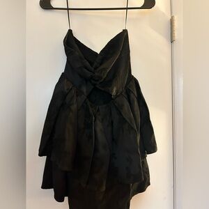 Klesis Black Strapless Mini Dress
